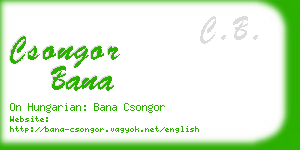 csongor bana business card